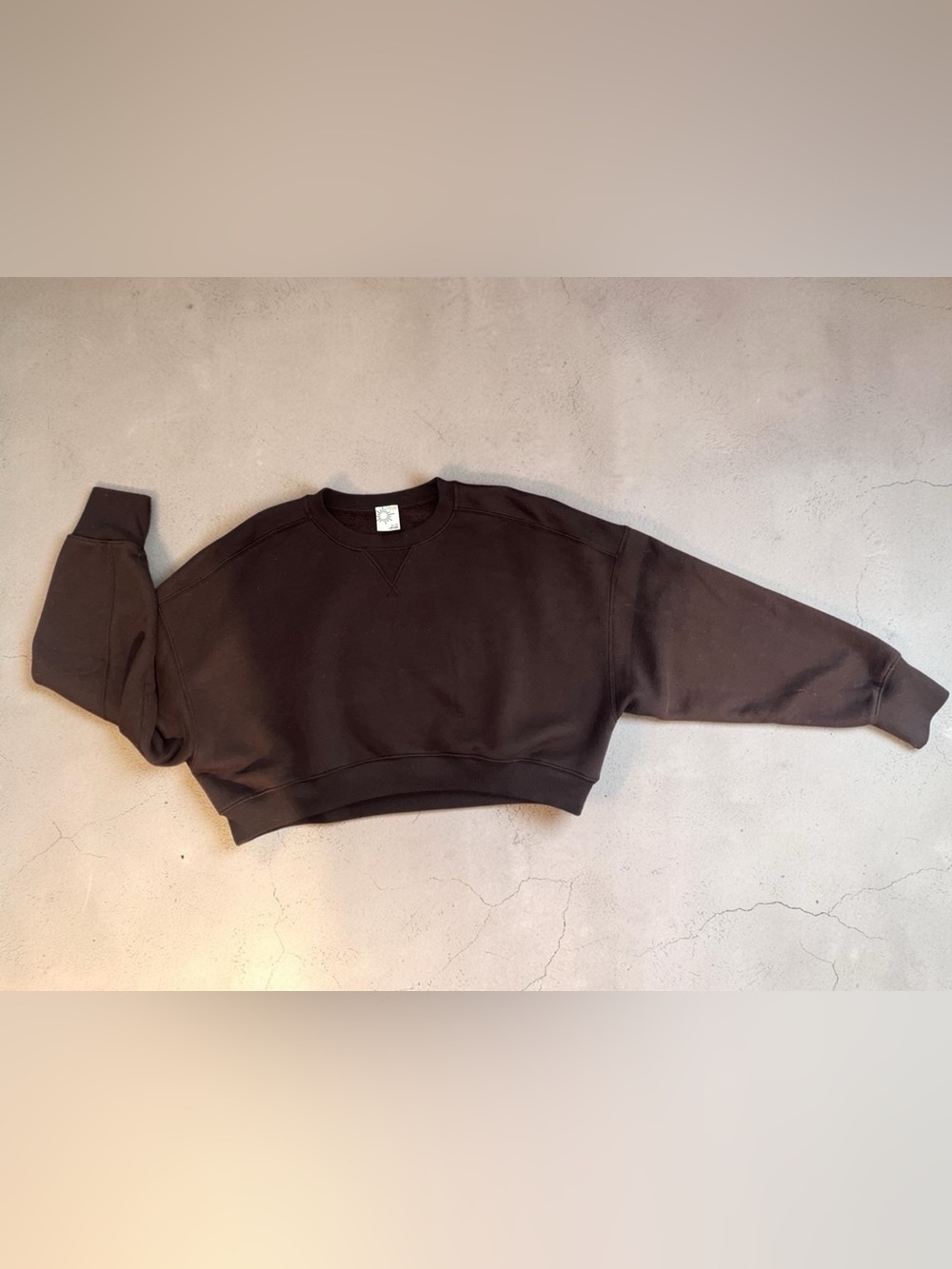 Offline by Aerie XL Cropped Sweatshirt Brown